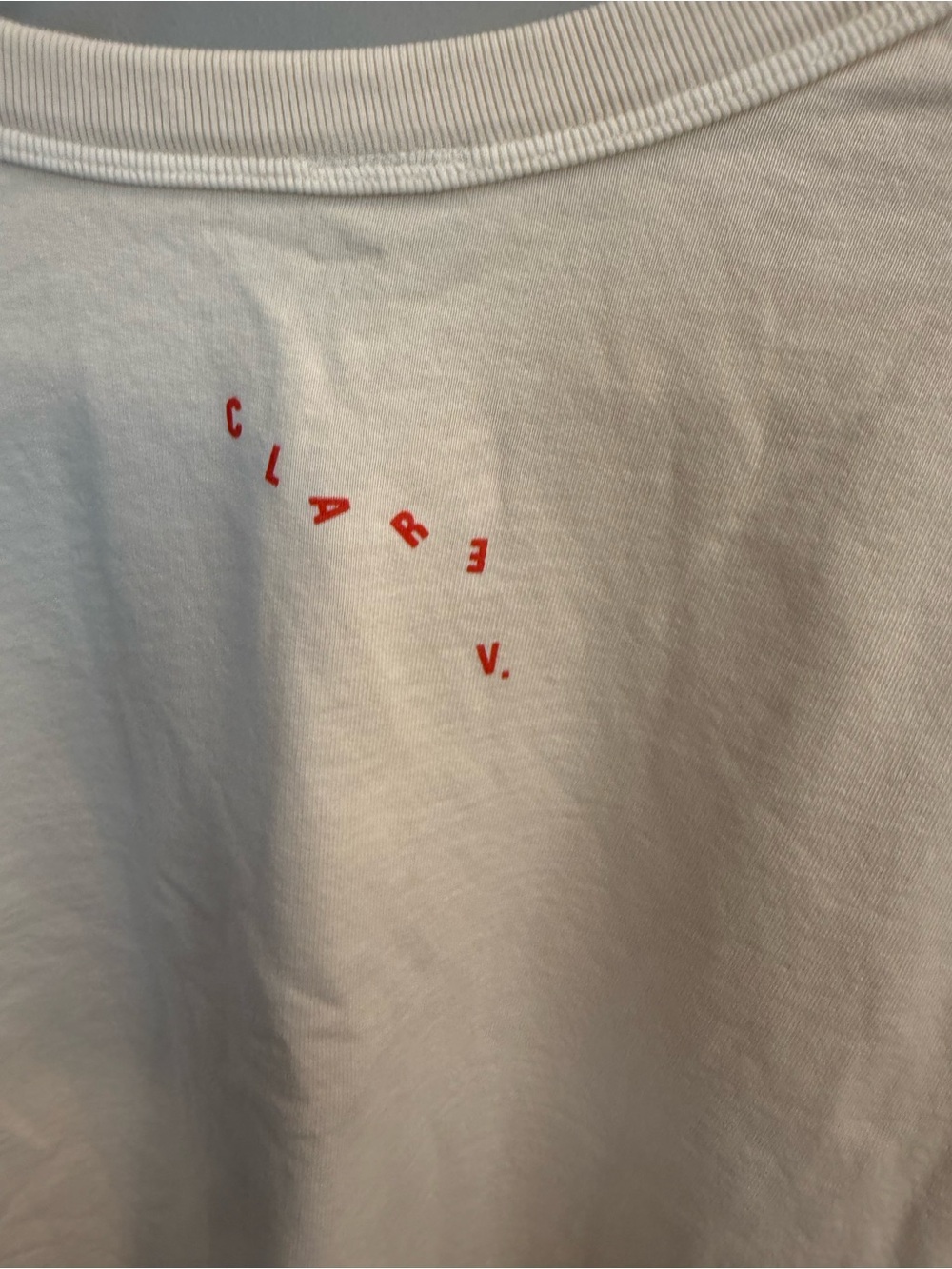 Clare V Cream Sweatshirt with Red 'oui' Graphic - Picture 5 of 8